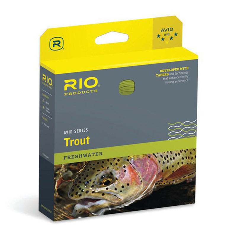 RIO Products WF6F Avid Trout Series Casting Line for Fly Fishing, Pale Yellow