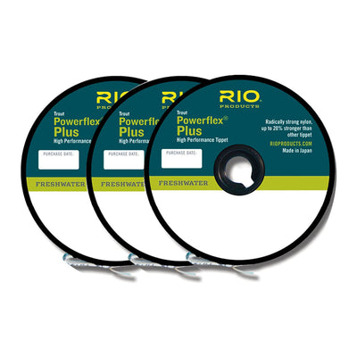 Rio Products 6-22198 Powerflex Plus Fly Fishing Tippet, 4X-6X, Clear (3 Pack)