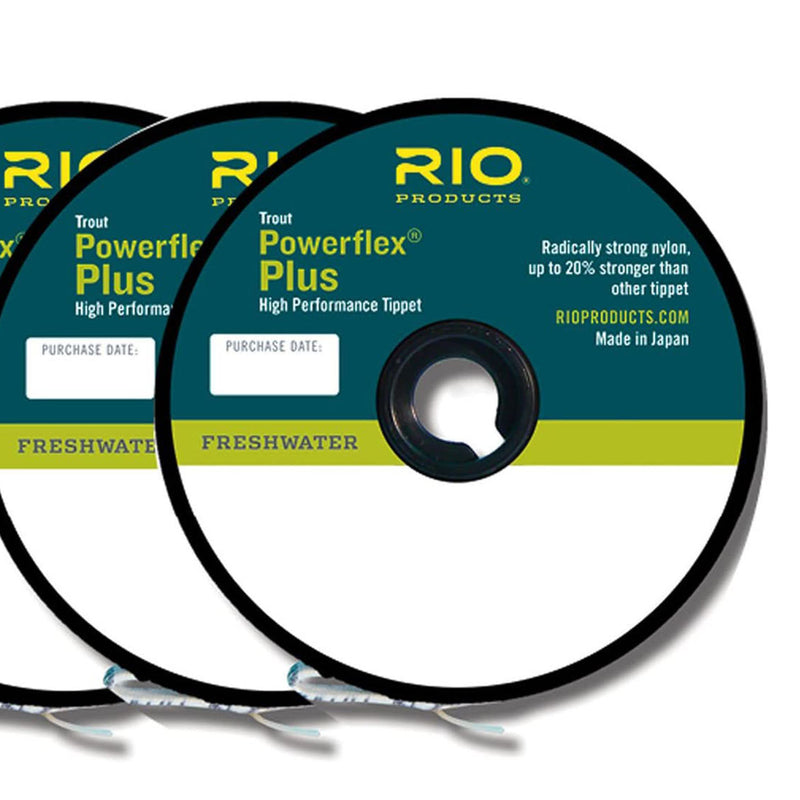 Rio Products 6-22198 Powerflex Plus Fly Fishing Tippet, 4X-6X, Clear (3 Pack)