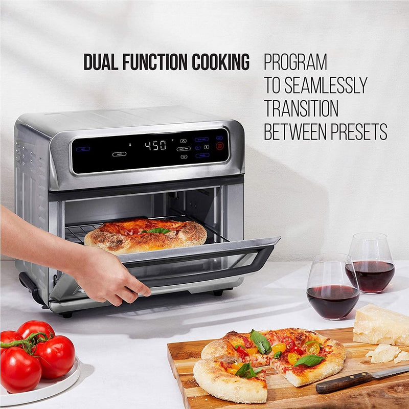 Chefman Stainless Steel 9 in 1 Dual Action 20 Liter Air Fryer Toaster Oven Combo