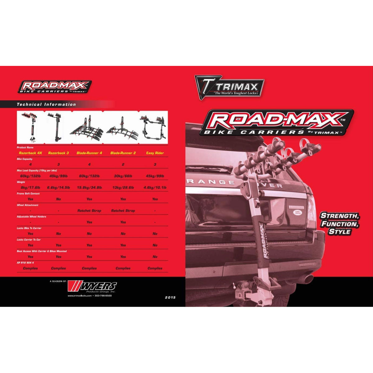 Trimax Road Max Blade Runner 4 Bike Carrier Mount for 2 Inch Hitch (For Parts)