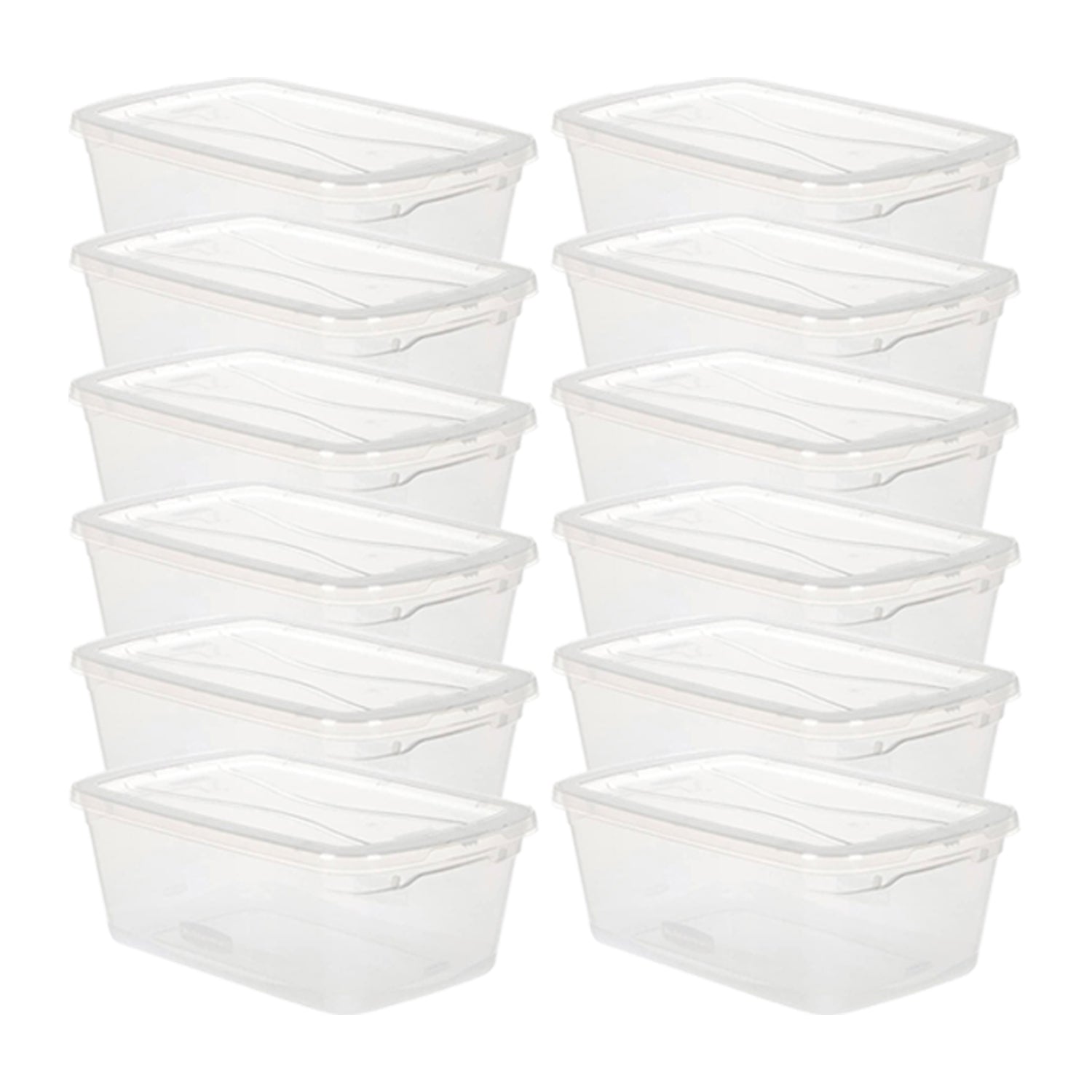 Rubbermaid Cleverstore (6) 30 Qt & (12) 6 Qt Plastic Storage Tote Container - VMInnovations