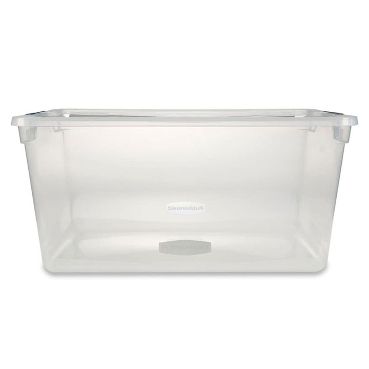Rubbermaid Cleverstore 95 Quart Plastic Storage Container & Lid, Clear (8 Pack) - VMInnovations