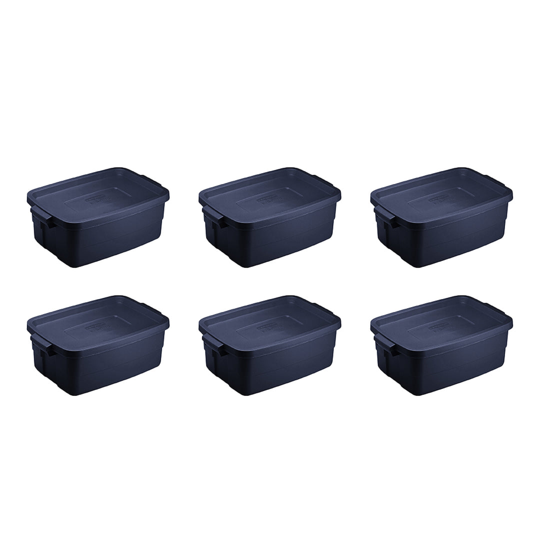 Rubbermaid 3 Gallon Stackable Storage Container, Dark Indigo Metallic (12 Pack) - VMInnovations
