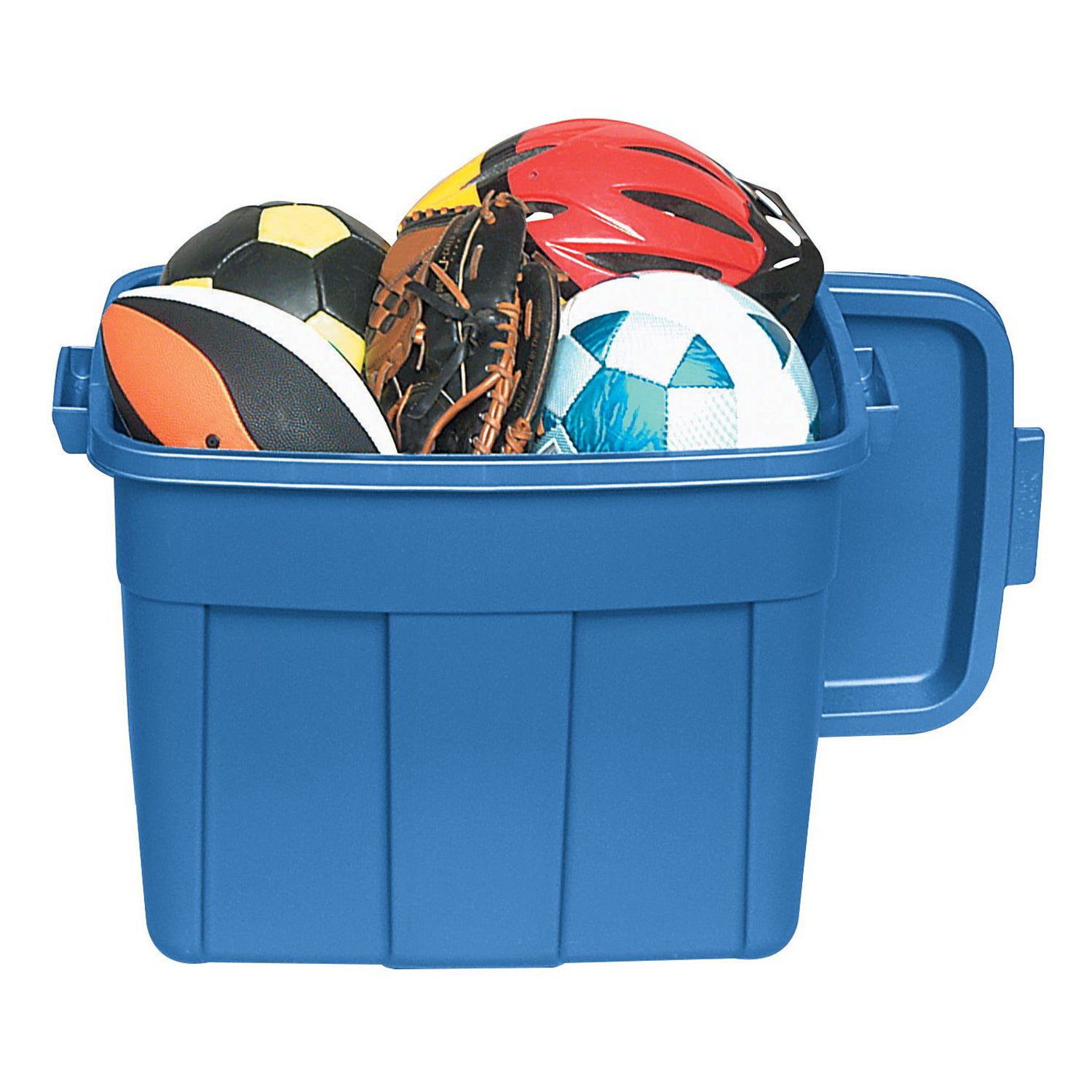 Roughneck 25 Gal Stackable Storage Container, Heritage Blue (4 Pack) (Open Box) - VMInnovations
