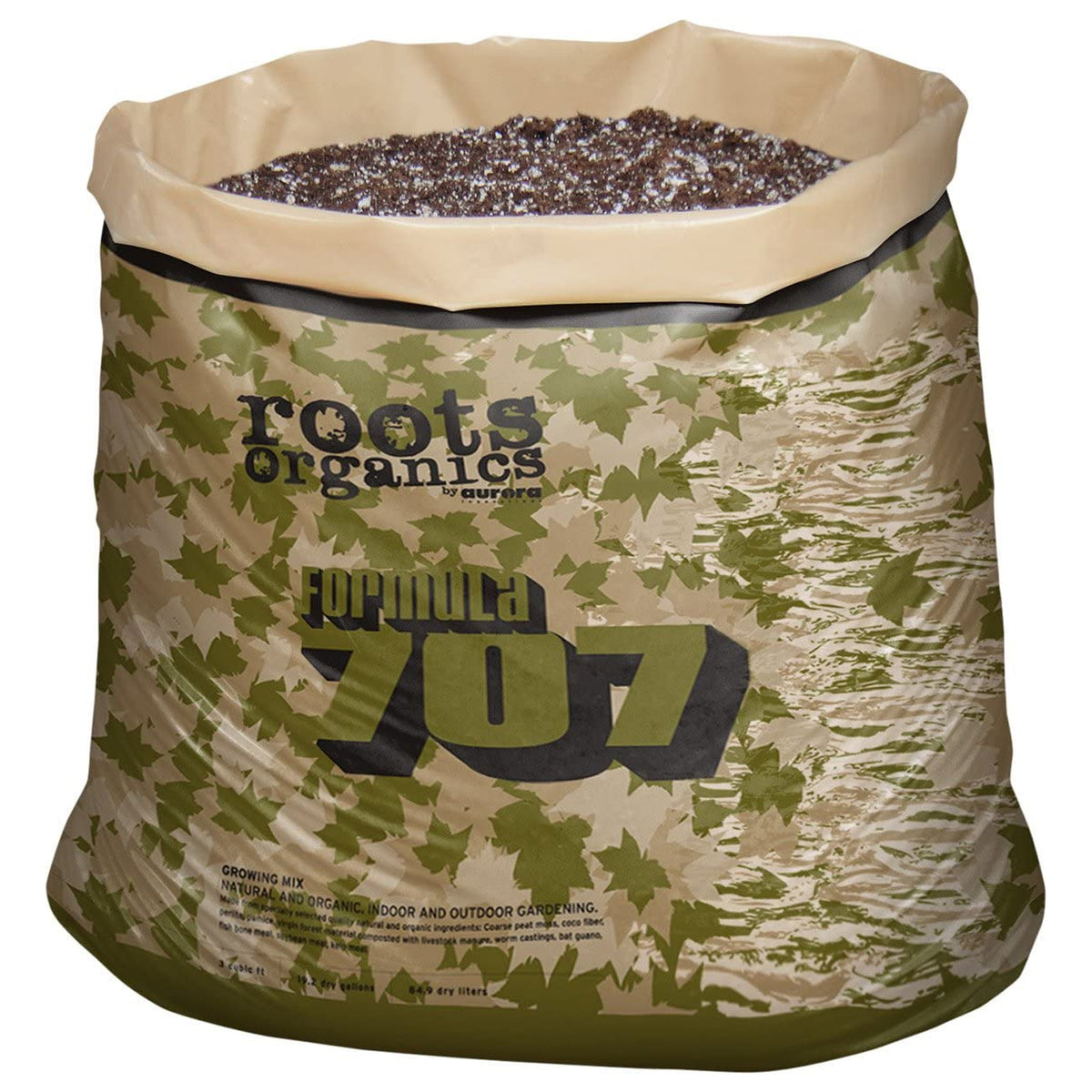 Roots Organic Formula 707 Peat Compost Coco Garden Potting Soil, 3 Cubic Feet (Refurbished)