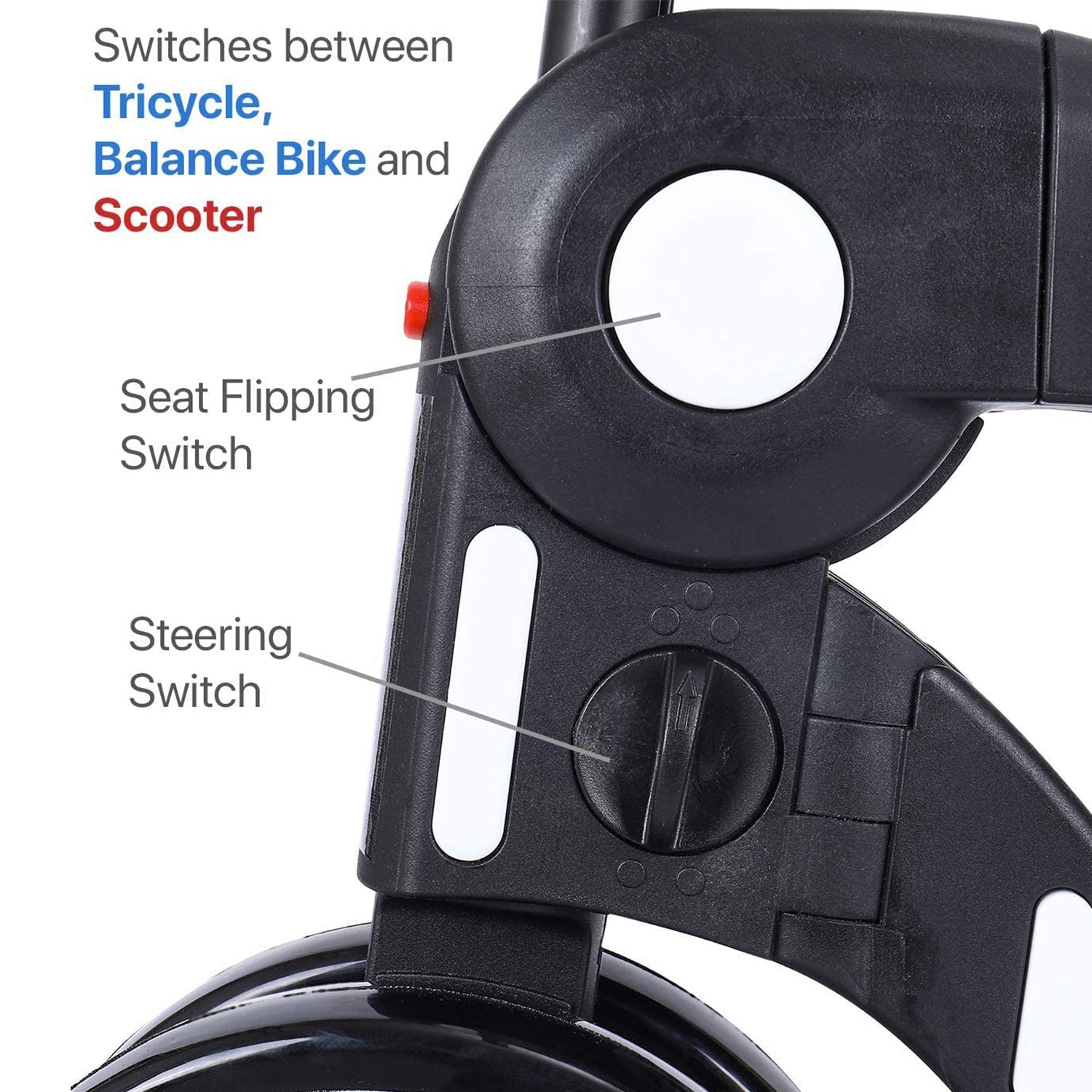 Beberoad Roadkid Plus 5 in 1 Multifunctional Scooter w/Push for Kids, Red (Used) - VMInnovations