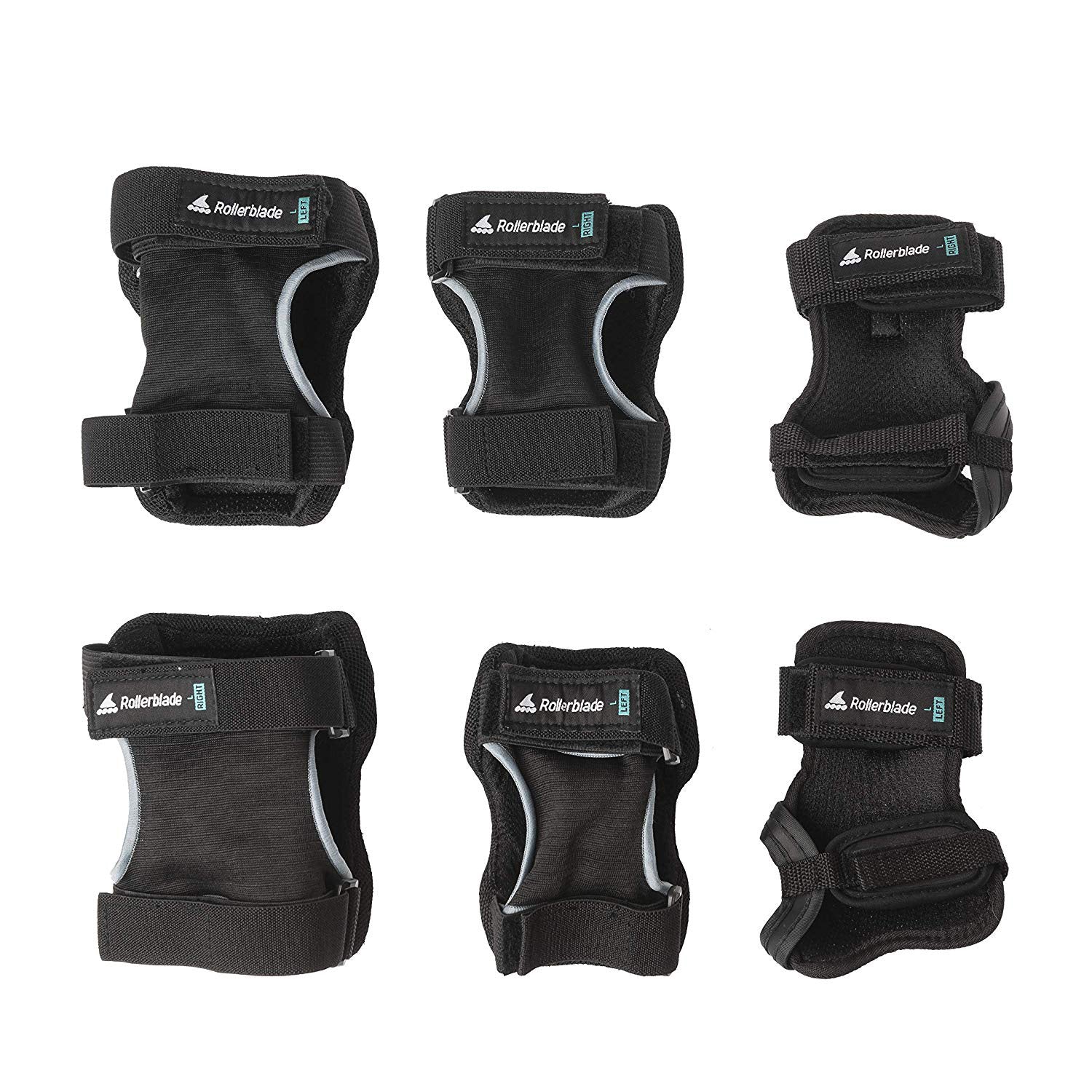 Rollerblade Protective Skate Gear w/ Wristguards, Knee Pads, & Elbow Pads, Large