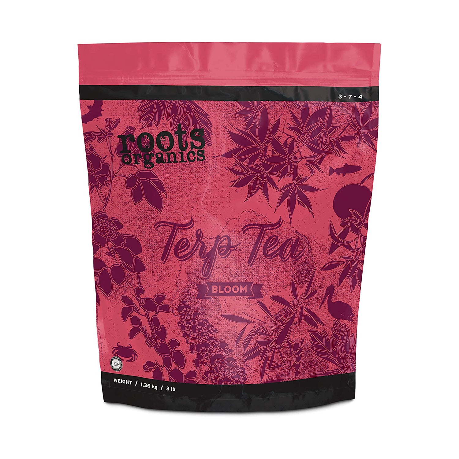 Roots Organics Terp Tea Bloom Natural Dry Gardening Fertilizer, 3 Pound Bag - VMInnovations