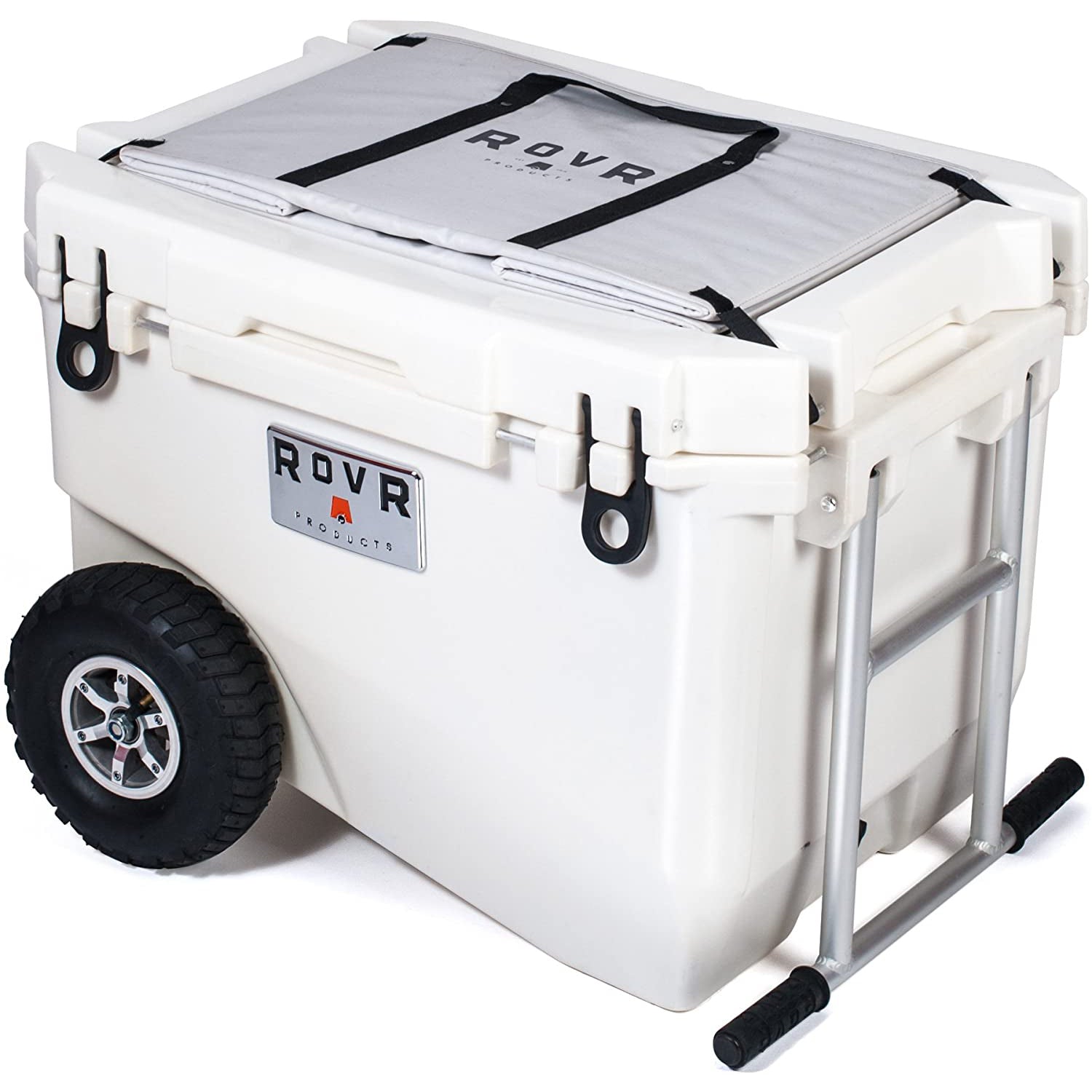 RovR RollR Portable Rolling Insulated Cooler w/ Wheels 60 Qt, Powder (For Parts)