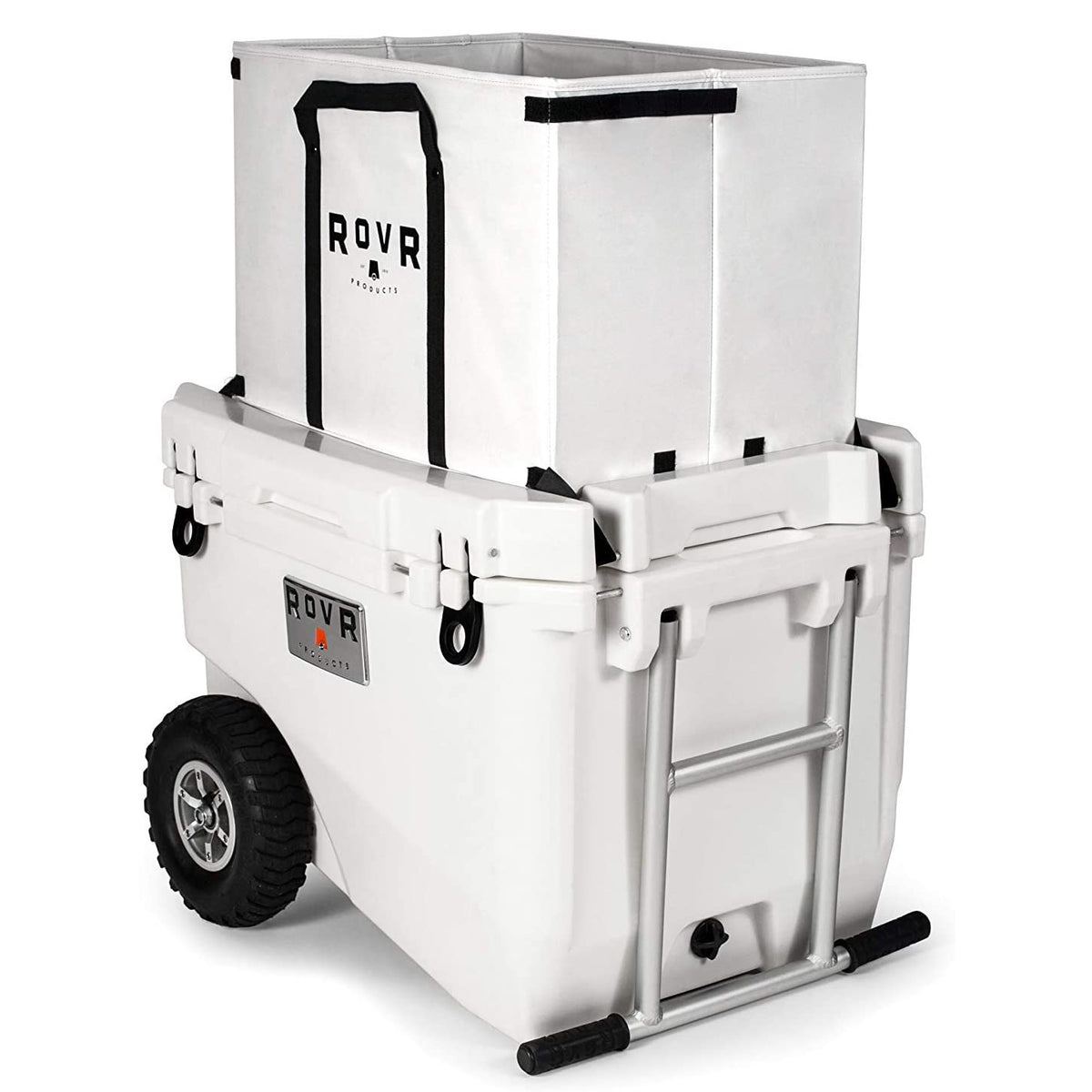 RovR RollR Portable Rolling Insulated Cooler w/ Wheels 60 Qt, Powder (For Parts)