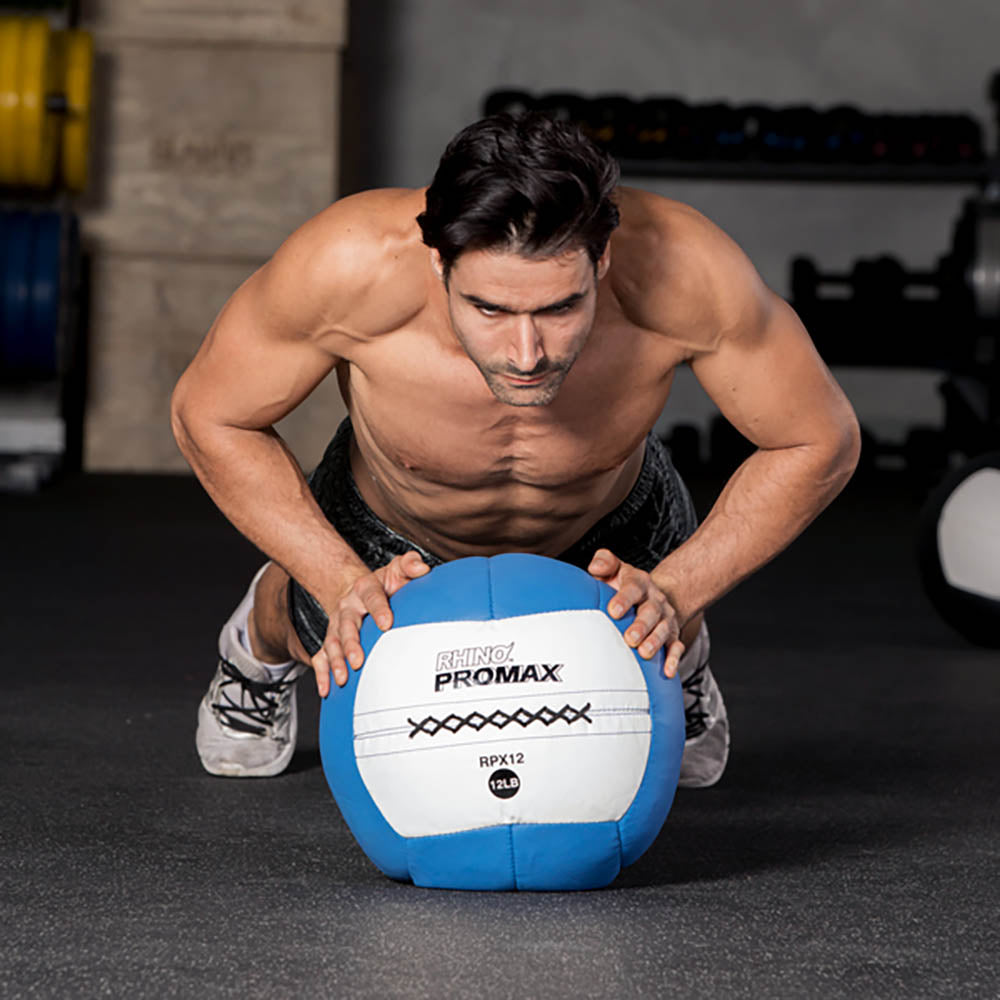 Champion Sports Soft Shell Rhino Slam Royal Blue Medicine Ball, 12 Pounds (Used)