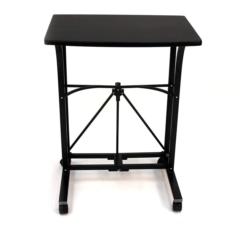 Origami Folding Storage Utility Trolley Table Desk Cart w/ Rolling Wheels, Black