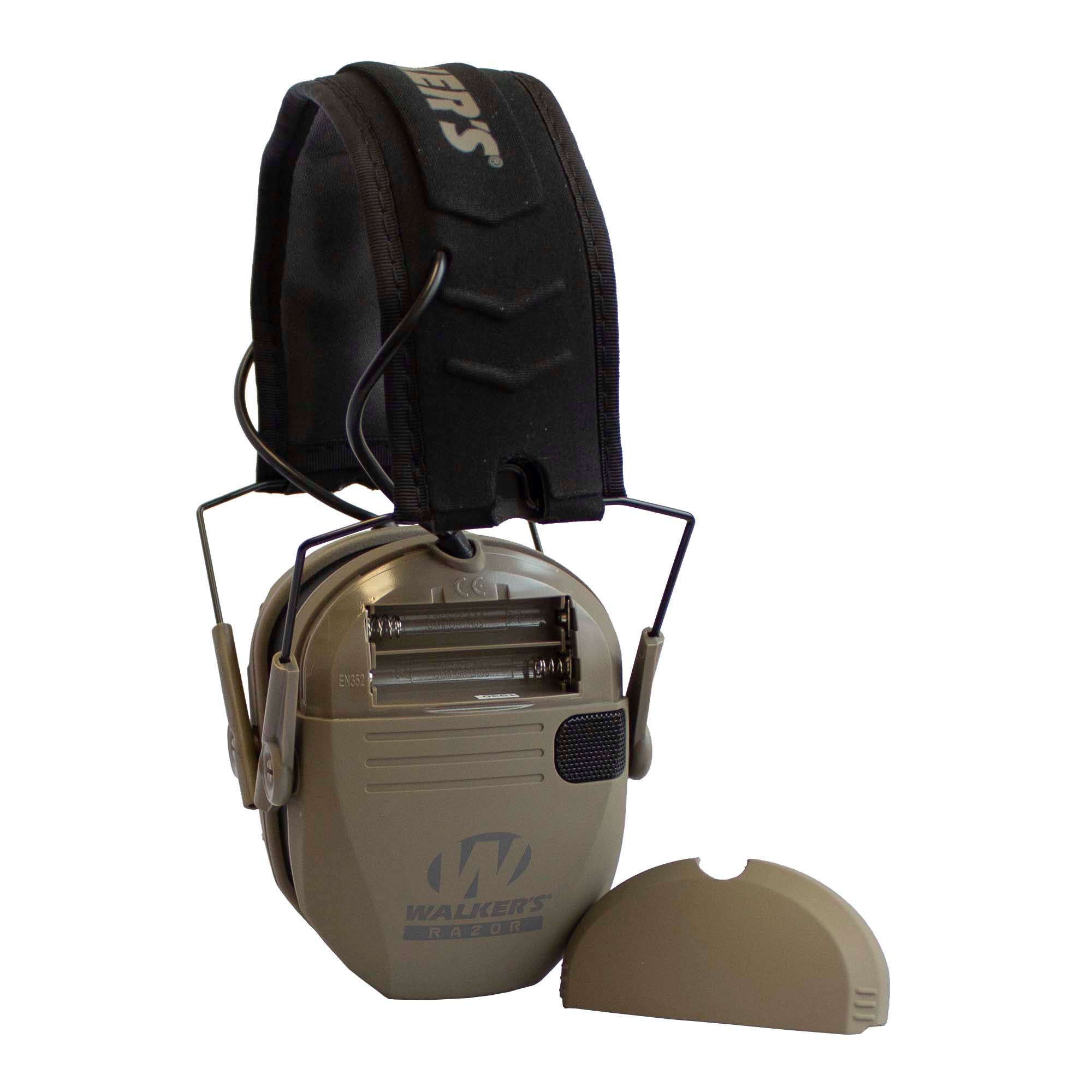 Walker's Razor Slim Shooter Earth Electronic Hearing Protection Earmuff w/ Case