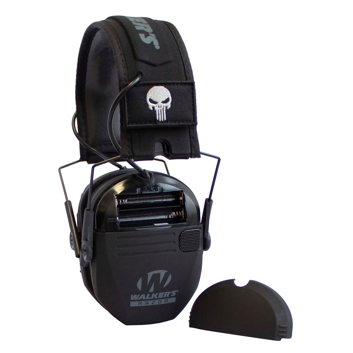 Walker's Razor Black Punisher Electronic Hearing Protection Earmuff w/ Case