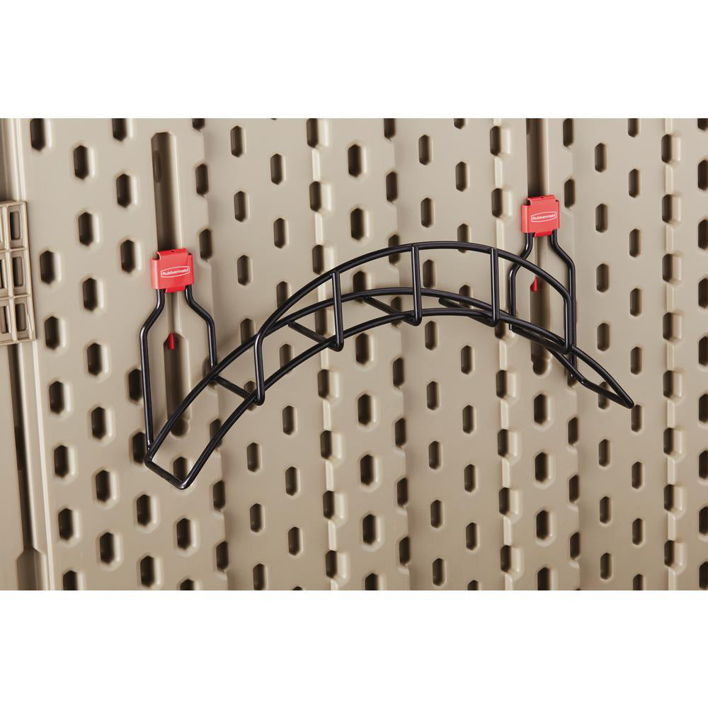 Rubbermaid Metal Shed Shelf & Space Saving Mounted Garden Hose Holder