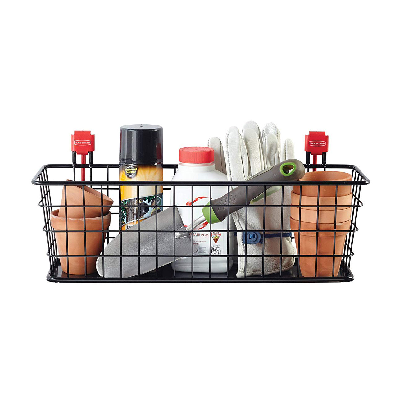 Rubbermaid Shed Shelf, Wire Basket Accessory & 50 Lbs Capacity 34" Tool Rack
