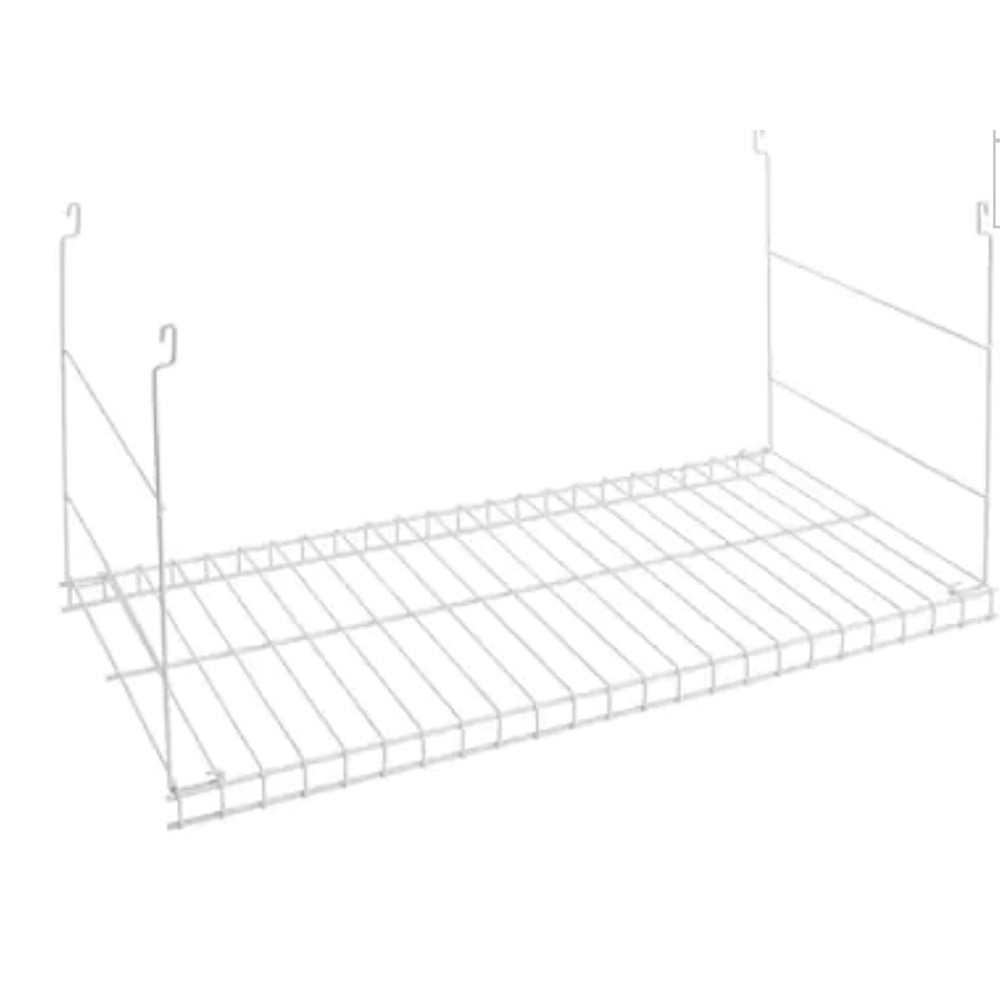 Rubbermaid 24 In Universal Closet Steel Wire Added Storage Hanging Shelf, White