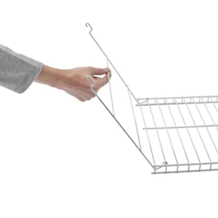 Rubbermaid 24 In Universal Closet Steel Wire Added Storage Hanging Shelf, White - VMInnovations