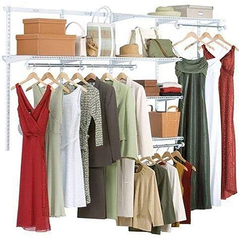Rubbermaid Classic Custom 4' to 8' Wide Metal Closet Storage Kit (Open Box)