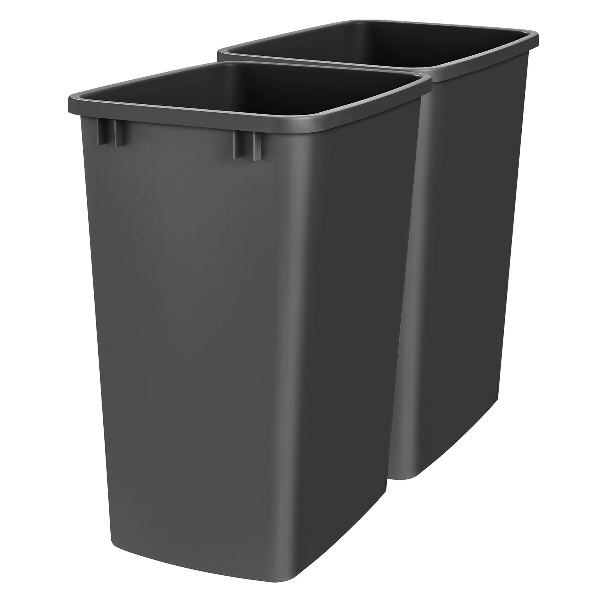 Rev-A-Shelf Polymer Replacement 35 qt. Trash Bin, Black, 2 Pack, RV-35-18-2 - VMInnovations