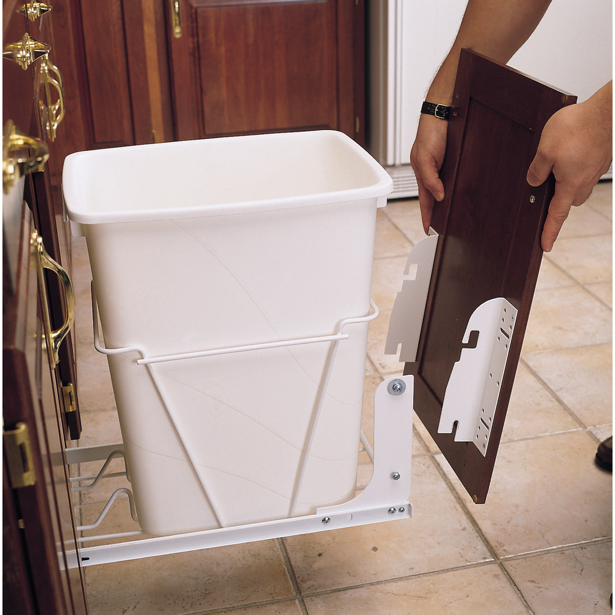 Rev-A-Shelf Door Mounting Kit for RV Series Waste Containers, White (Open Box)