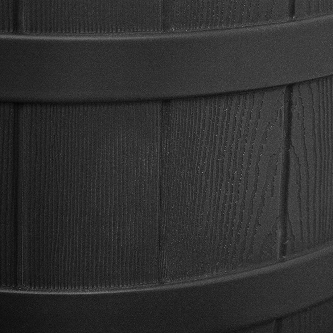 Good Ideas Rain Wizard 40 Gallon Rain Collection Plastic Rain Barrel, Black - VMInnovations