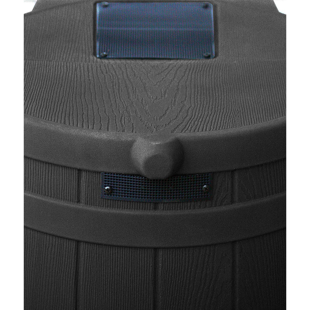 Good Ideas Rain Wizard 40 Gallon Rain Collection Plastic Rain Barrel, Black - VMInnovations