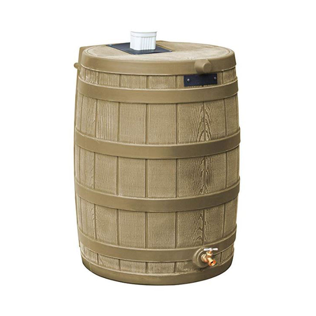 Good Ideas RW40-KHA Rain Wizard Rain Collection Barrel 40-Gallon, Khaki - VMInnovations