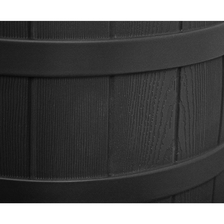 Good Ideas Rain Wizard Rain Collection Barrel 50-Gallon w/ Diverter Kit, Black - VMInnovations