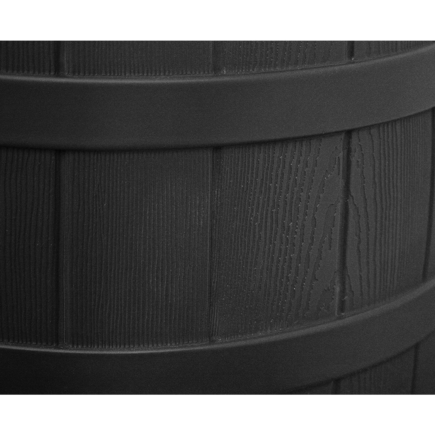Good Ideas Rain Wizard Rain Collection Barrel 50-Gallon w/ Diverter Kit, Black - VMInnovations