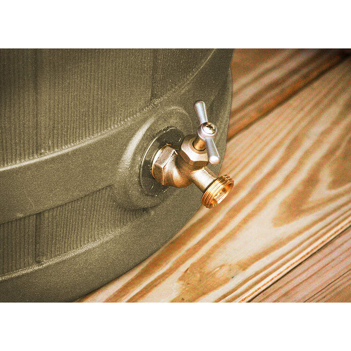 Good Ideas Rain Wizard 50 Gallon Rain Barrel Water Collector with Diverter Kit - VMInnovations