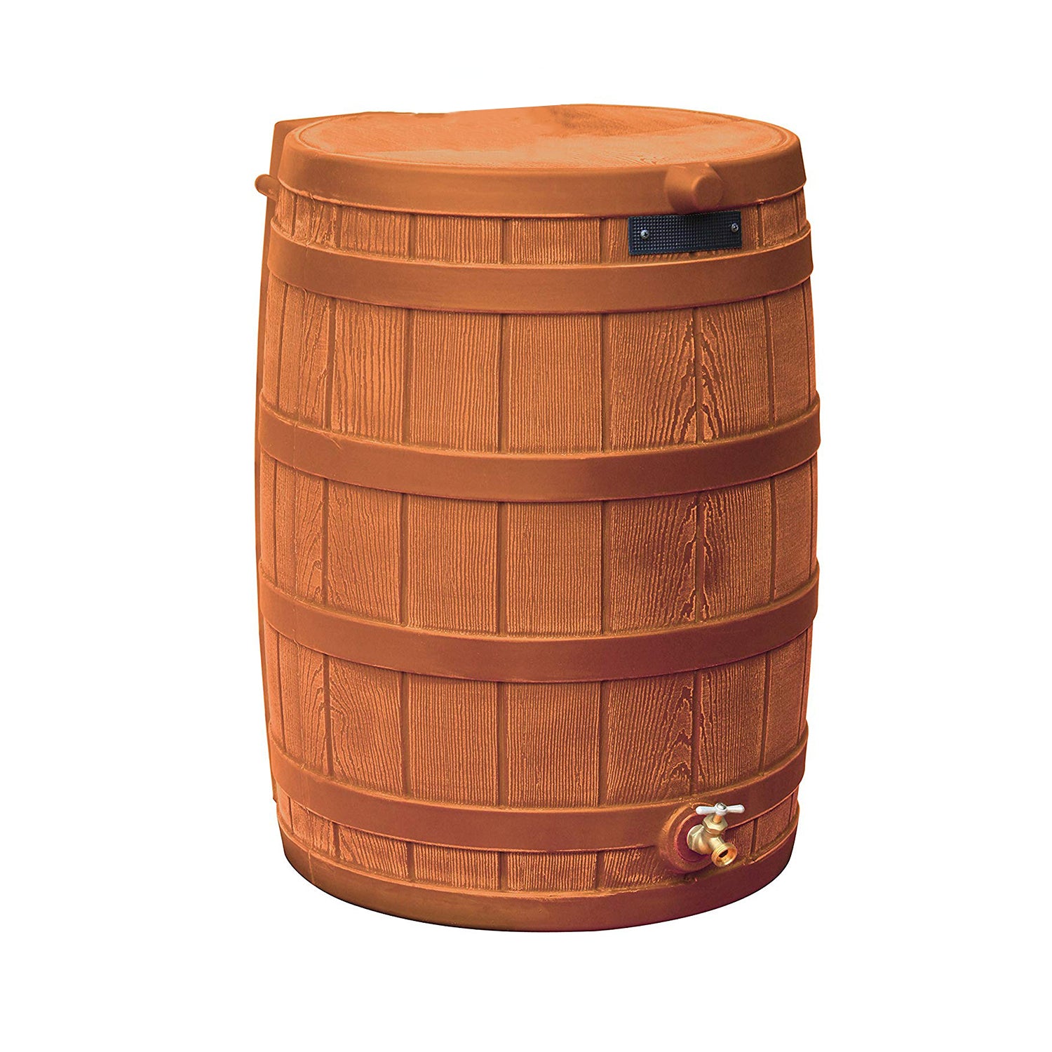 Good Ideas Rain Wizard Collection Barrel 50-Gallon w/ Diverter Kit, Terra Cotta