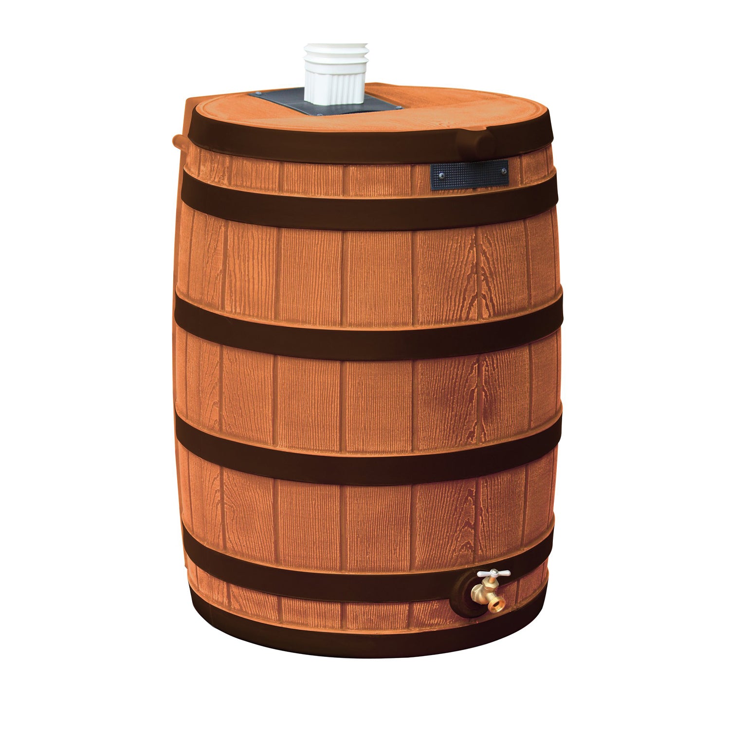 Good Ideas Rain Wizard Rain Collection Rain Barrel Darkened Ribs, Terra Cotta - VMInnovations