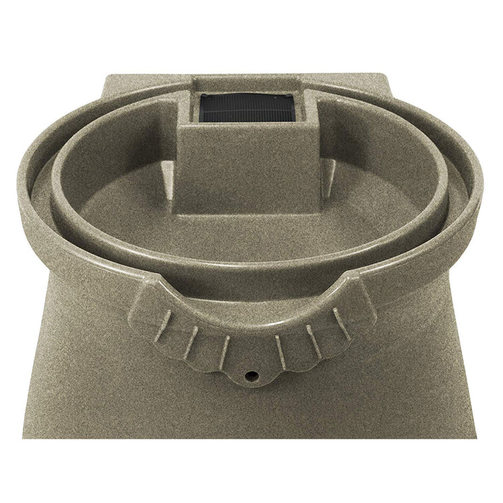 Good Ideas Rain Wizard 50 Gallon Plastic Rain Barrel Urn, Sandstone (2 Pack) - VMInnovations