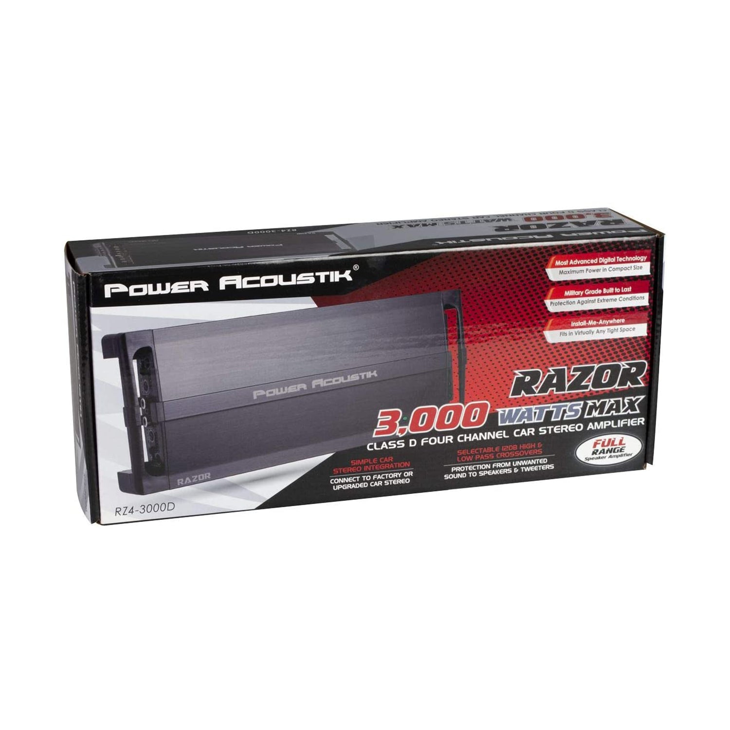 Power Acoustik Max Razor Series Monoblock 4 Channel Amplifier (Open Box)