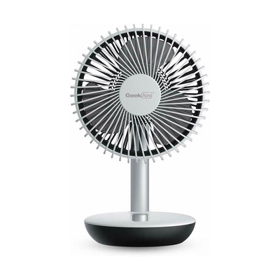 Geek Aire GF5 Rechargeable Oscillating Portable Mini Silent Table Fan, White