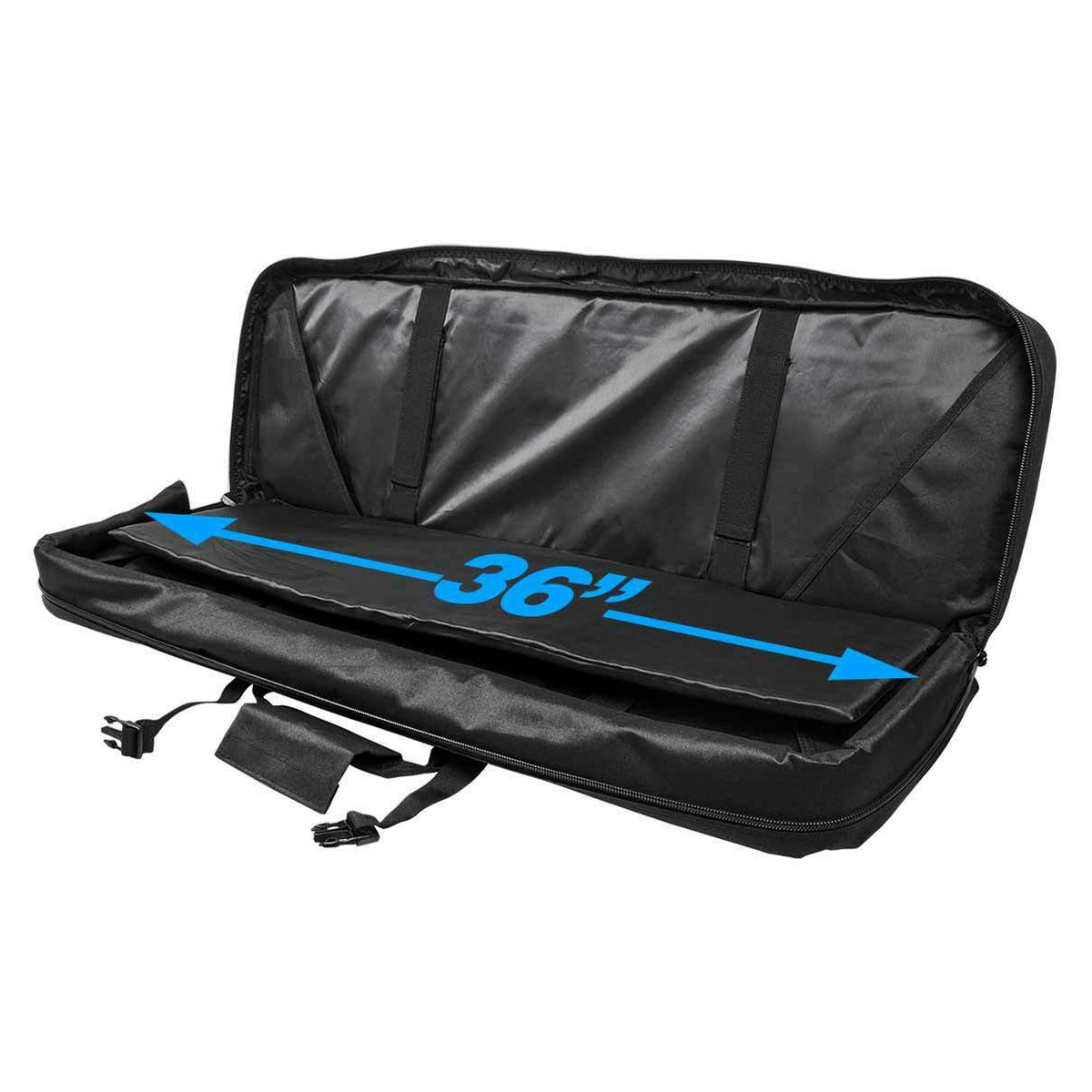 NcSTAR VISM 36" Double Rifle Carbine Padded Soft Gun Case Carry Bag, Urban Gray