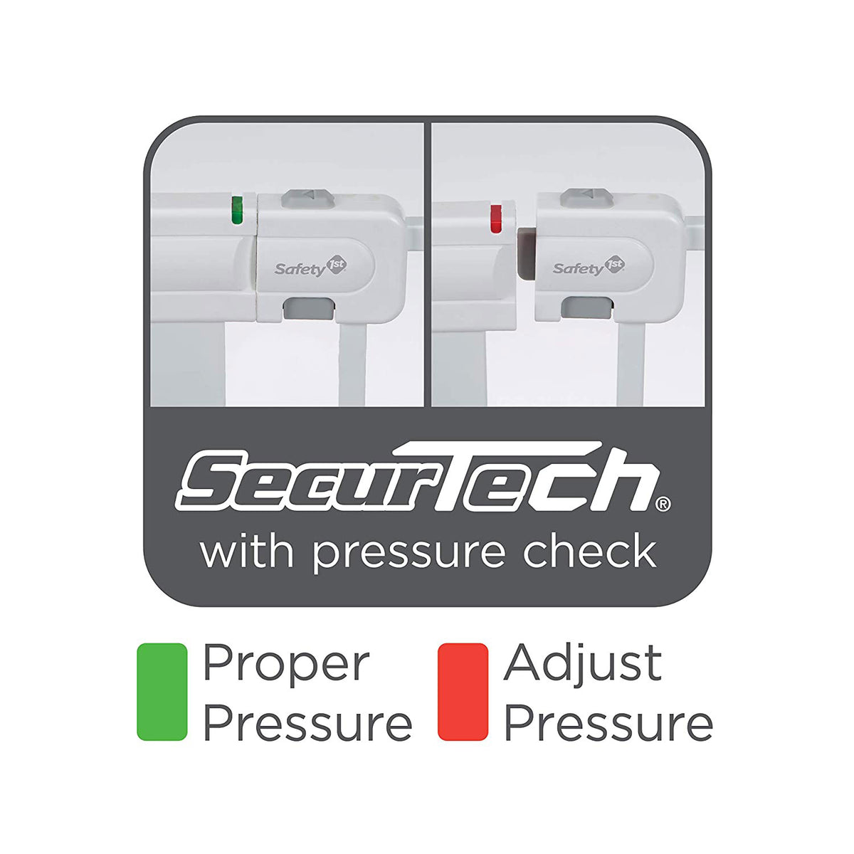 Safety 1st Easy Install Tall & Wide Pressure Mount 29 to 47 In Baby Safety Gate - VMInnovations