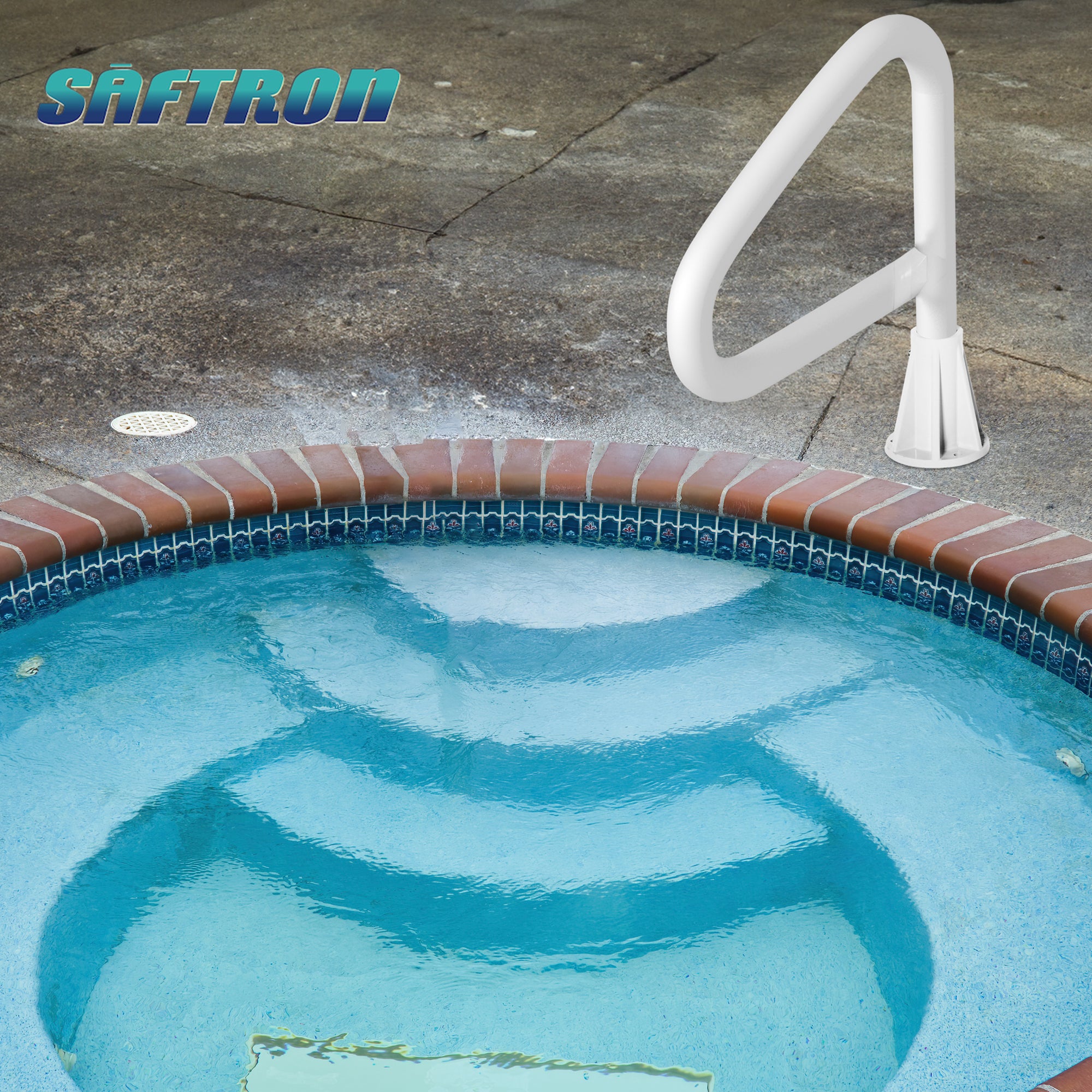 Saftron 24 Inch In-Ground Hot Tub Spa Floor Rail w/Lift & Turn Base, White(Used) - VMInnovations