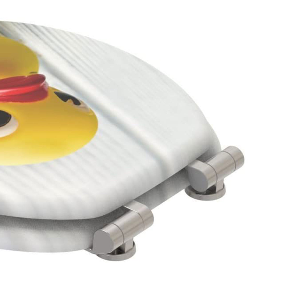 Sanilo Round Soft Close Wood Toilet Seat, Soft Close, Rubber Duck (Open Box)