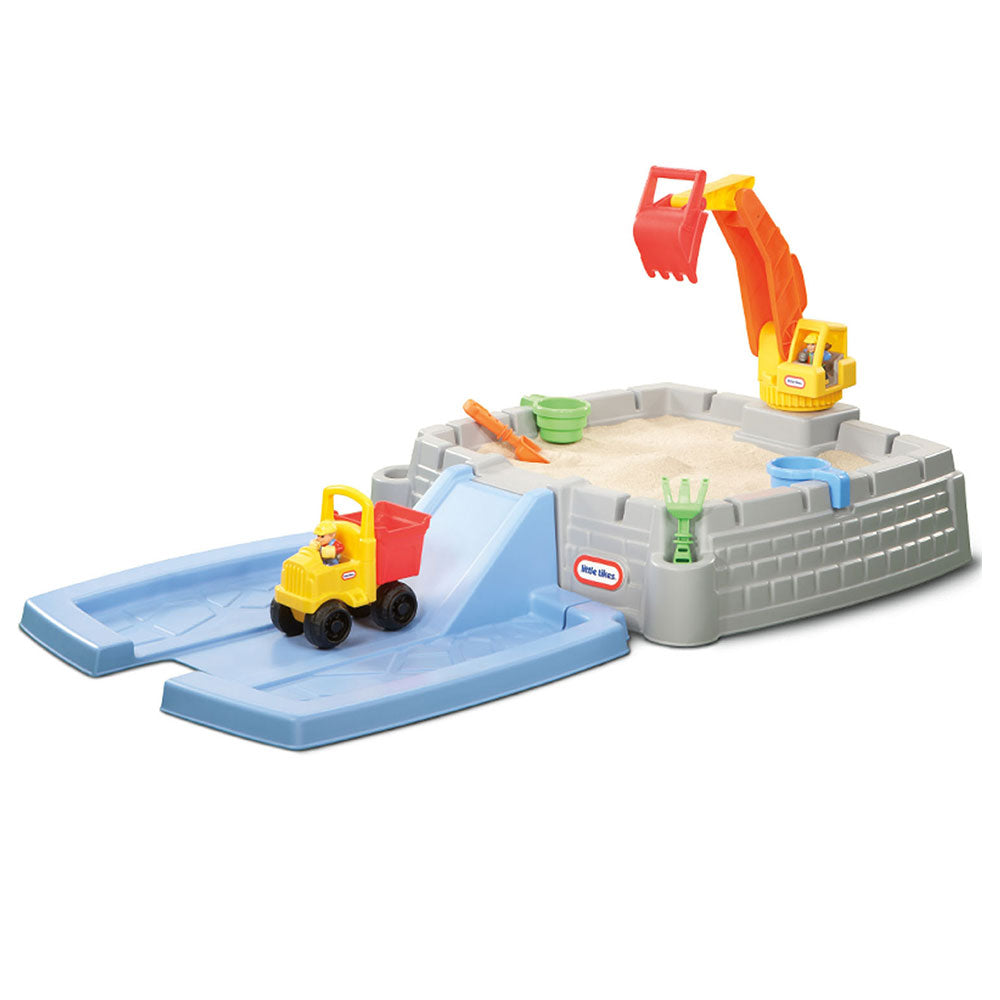 Little Tikes Big Digger Outdoor Construction Sandbox with Crane and Dump Truck