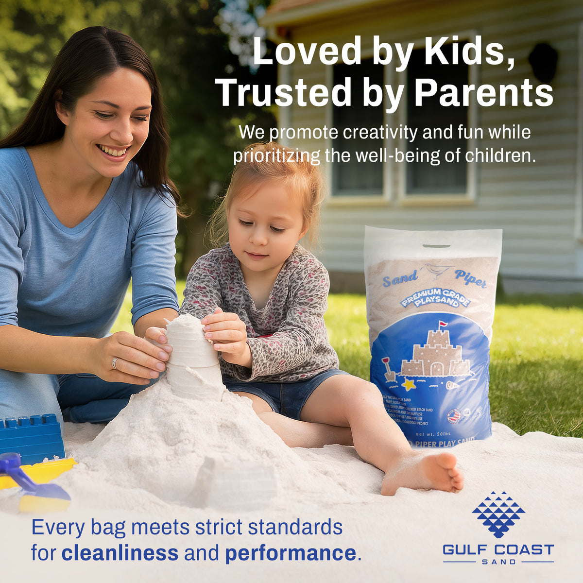 SandPiper 50 lb Premium Grade Play Sand with Chemical Free Formula, 56 Pack