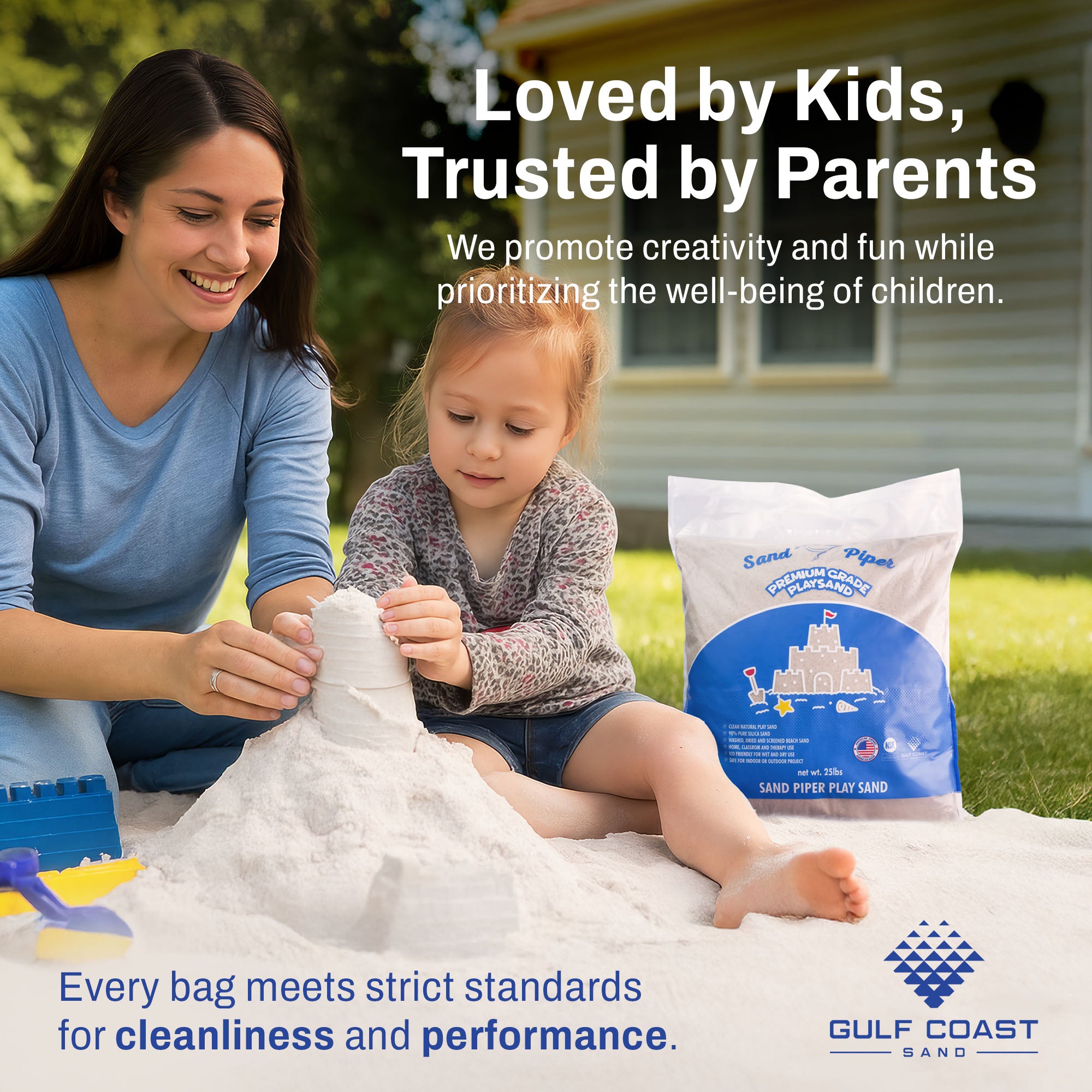 SandPiper 25Lb Premium Grade Multi-Use Play Sand w/Chemical Free Formula, 4 Pack