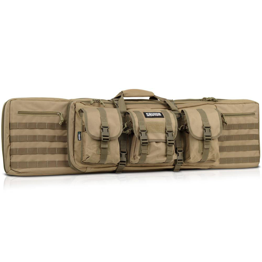 Savior Equipment American Classic 46 Inch Soft Double Long Gun Rifle Case, Tan - VMInnovations