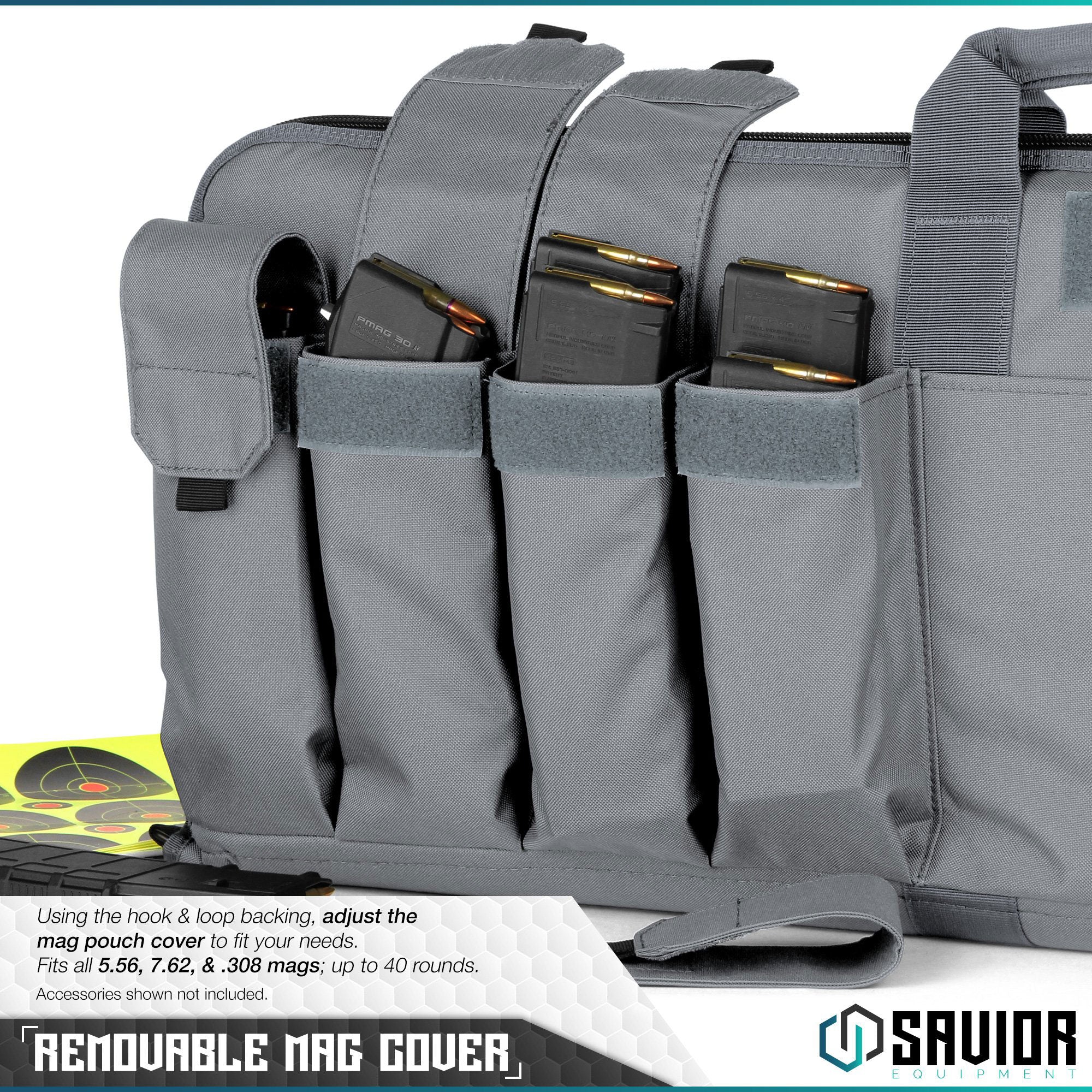 Savior Equipment The Patriot 45 Inch Single Gun Rifle Case Bag, Gray (Open Box)
