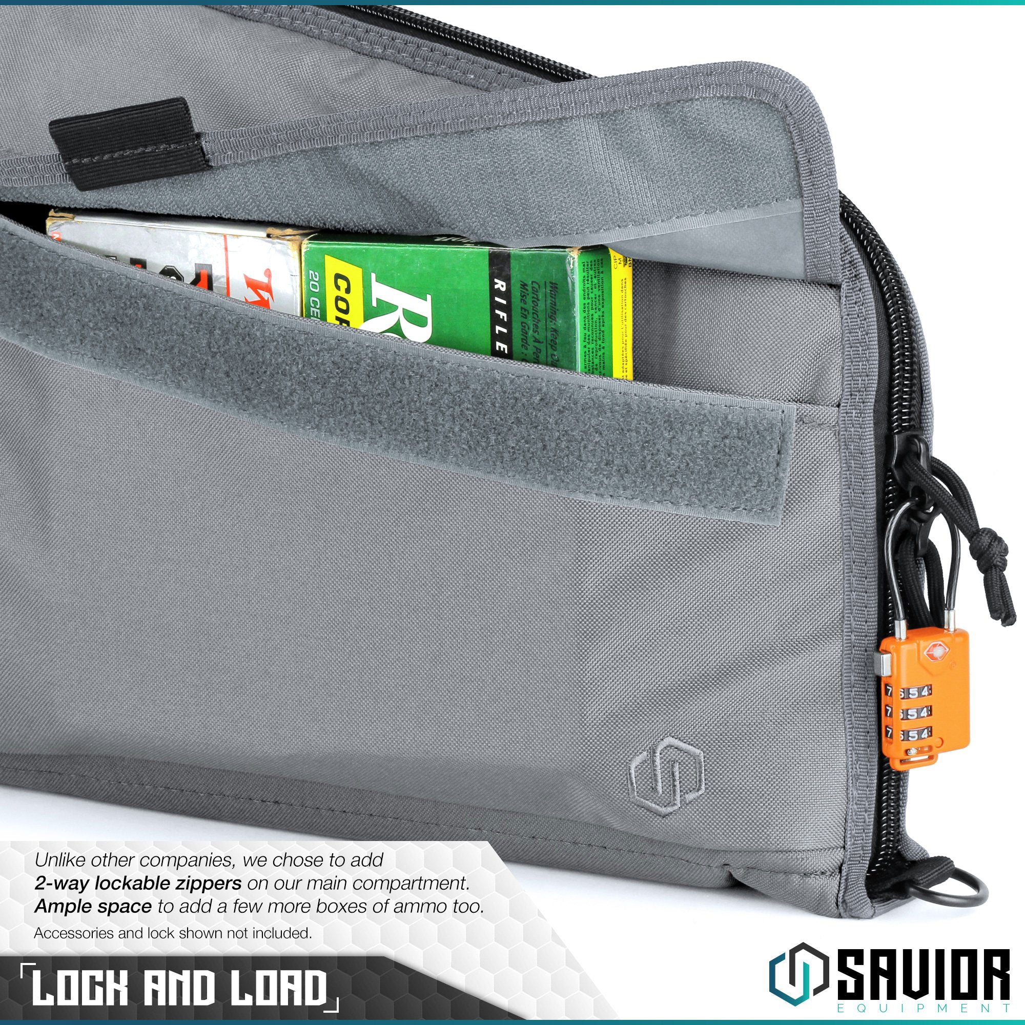 Savior Equipment The Patriot 45 Inch Single Gun Rifle Case Bag, Gray (Open Box)