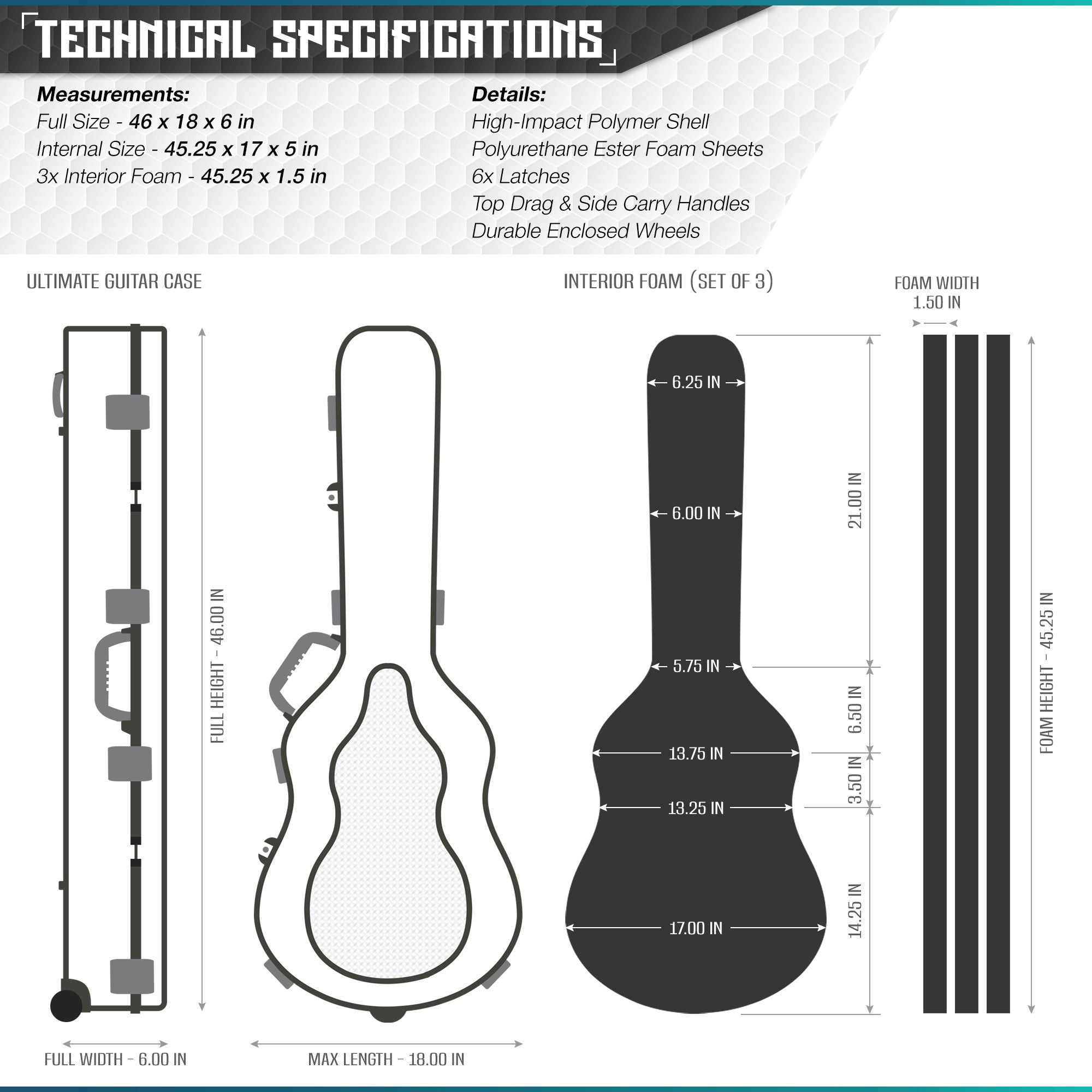 Savior Equipment Ultimate Guitar Case 45 Inch Single Long Gun Rifle Case (Used)