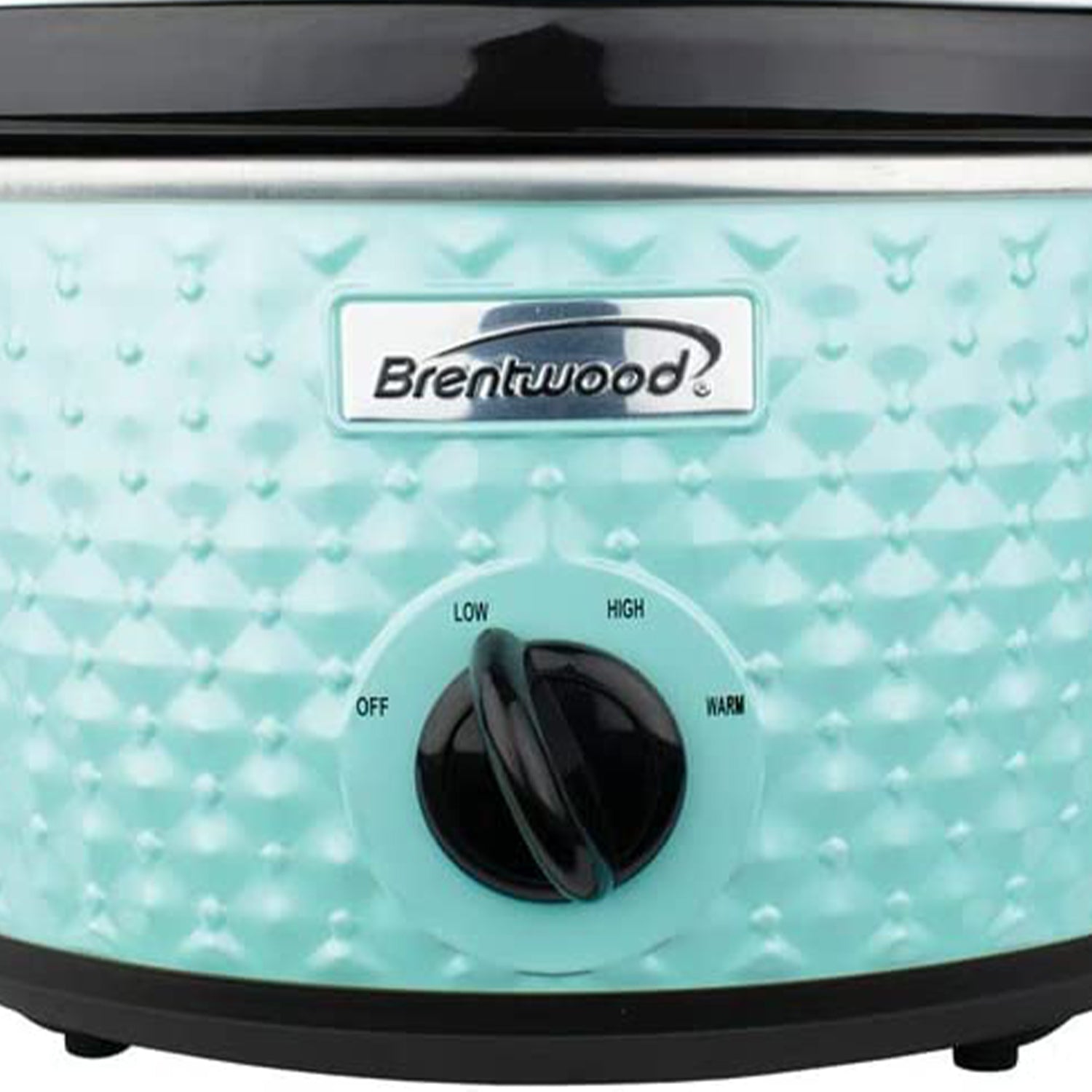 Brentwood 3.5 Qt Electric Diamond Pattern Slow Cooker Pot w/ Lid Blue (Open Box)