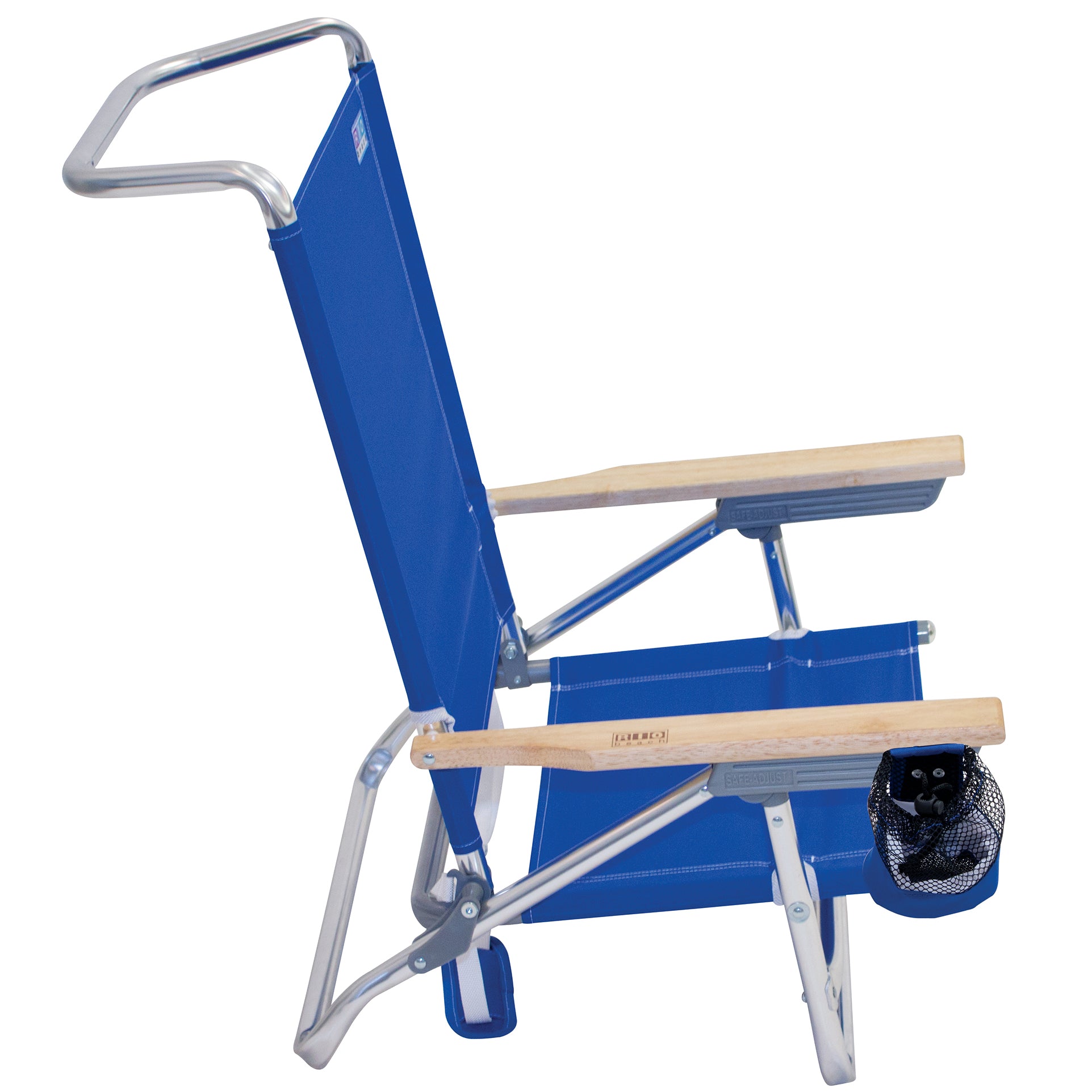 RIO Brands Classic 5 Position Aluminum Lay Flat Beach Lounge Chair (Open Box)